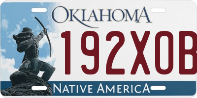 OK license plate 192XOB