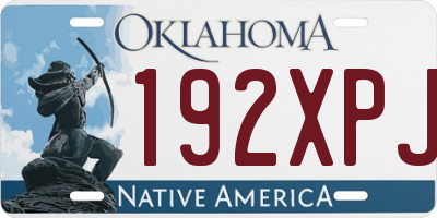 OK license plate 192XPJ