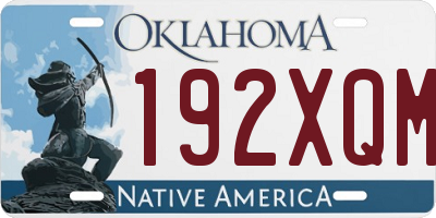 OK license plate 192XQM