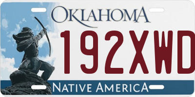 OK license plate 192XWD