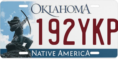 OK license plate 192YKP