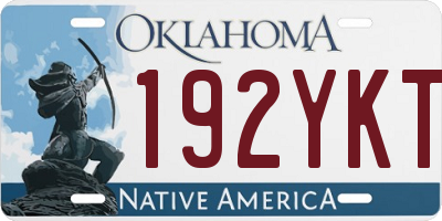 OK license plate 192YKT