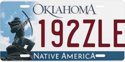 OK license plate 192ZLE