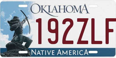 OK license plate 192ZLF