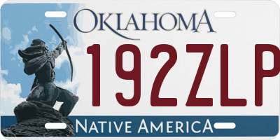 OK license plate 192ZLP