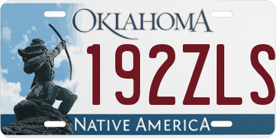 OK license plate 192ZLS