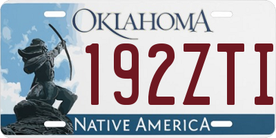 OK license plate 192ZTI