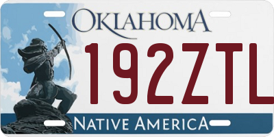 OK license plate 192ZTL