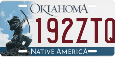 OK license plate 192ZTQ