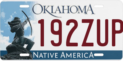 OK license plate 192ZUP