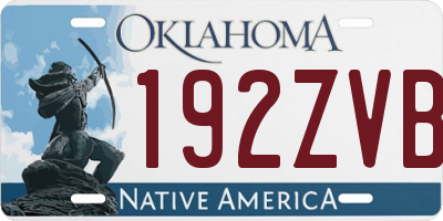 OK license plate 192ZVB