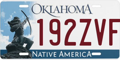 OK license plate 192ZVF