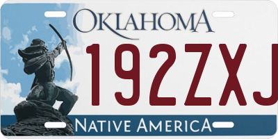 OK license plate 192ZXJ