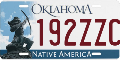 OK license plate 192ZZC