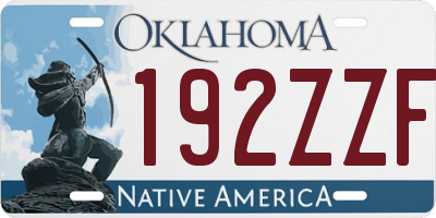 OK license plate 192ZZF
