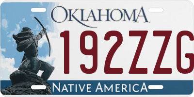 OK license plate 192ZZG