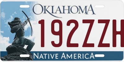 OK license plate 192ZZH