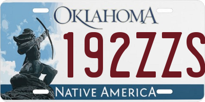 OK license plate 192ZZS