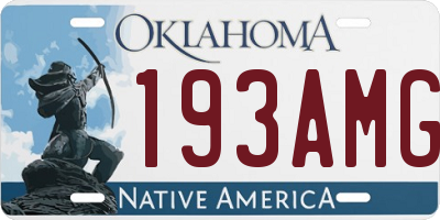 OK license plate 193AMG