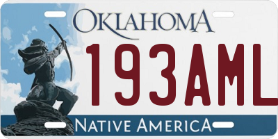 OK license plate 193AML