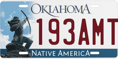 OK license plate 193AMT