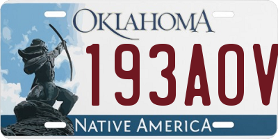 OK license plate 193AOV