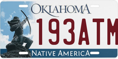 OK license plate 193ATM