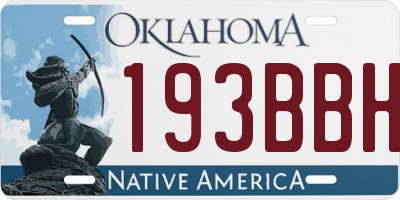 OK license plate 193BBH