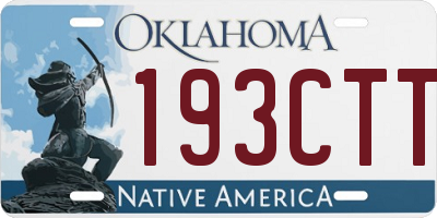 OK license plate 193CTT