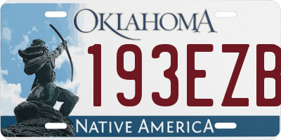 OK license plate 193EZB