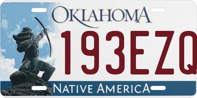 OK license plate 193EZQ