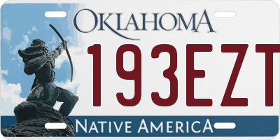 OK license plate 193EZT