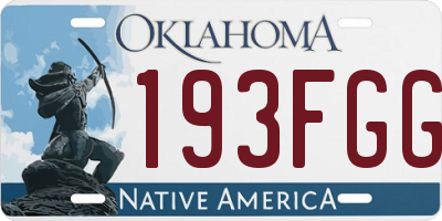 OK license plate 193FGG