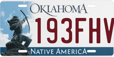 OK license plate 193FHV
