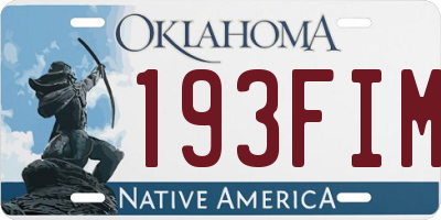 OK license plate 193FIM