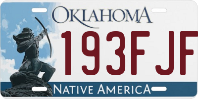 OK license plate 193FJF
