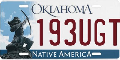 OK license plate 193UGT