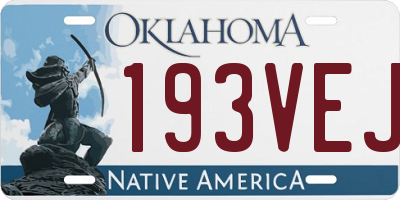 OK license plate 193VEJ
