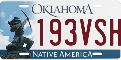 OK license plate 193VSH