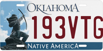 OK license plate 193VTG