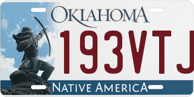 OK license plate 193VTJ