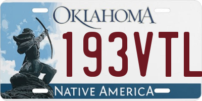 OK license plate 193VTL