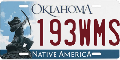 OK license plate 193WMS