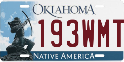 OK license plate 193WMT