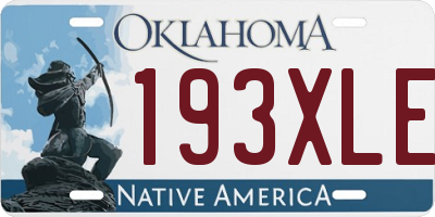 OK license plate 193XLE