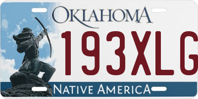 OK license plate 193XLG