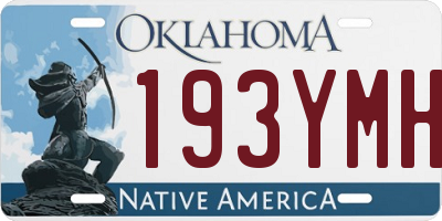 OK license plate 193YMH