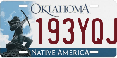 OK license plate 193YQJ