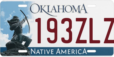 OK license plate 193ZLZ