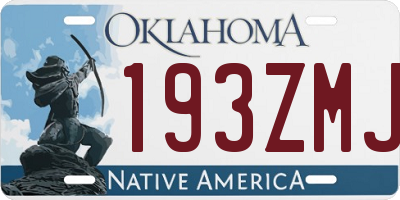OK license plate 193ZMJ